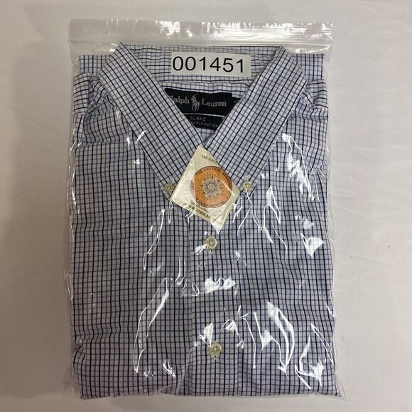Ralph Lauren Blake Shirt Mens XL Blue Flannel Plaid Preppy Corpcore Button Down - Picture 15 of 15